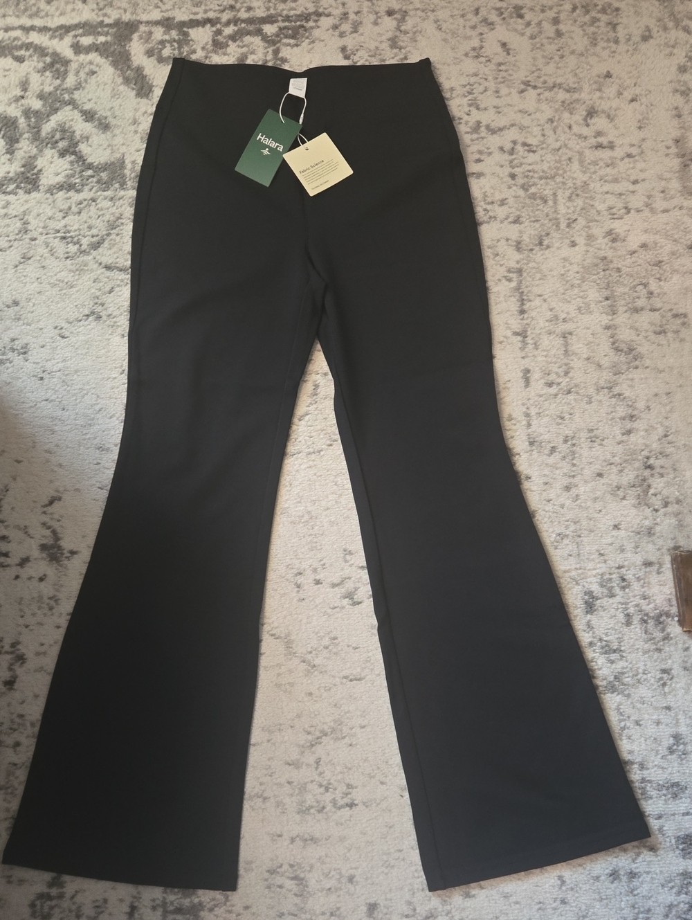 HALARA PETITE Black High-Rise Bootcut Flare Pants